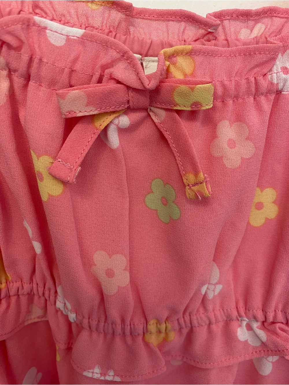 Janie and Jack x Disney Minnie Mouse Daytrip Chiffon Sundress, Bright Pink, 6 - Picture 6 of 13